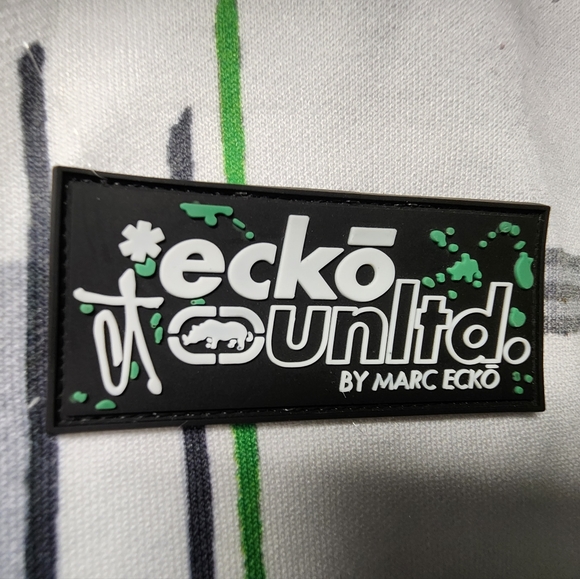 Ecko UNLIMITED Men's Large White & Green jacket/sweatshirt. - Picture 2 of 7